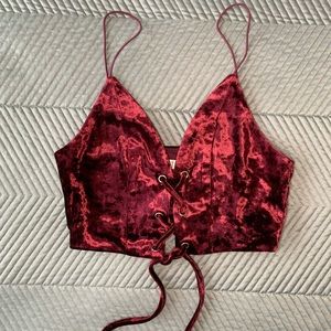 Velvet crop top